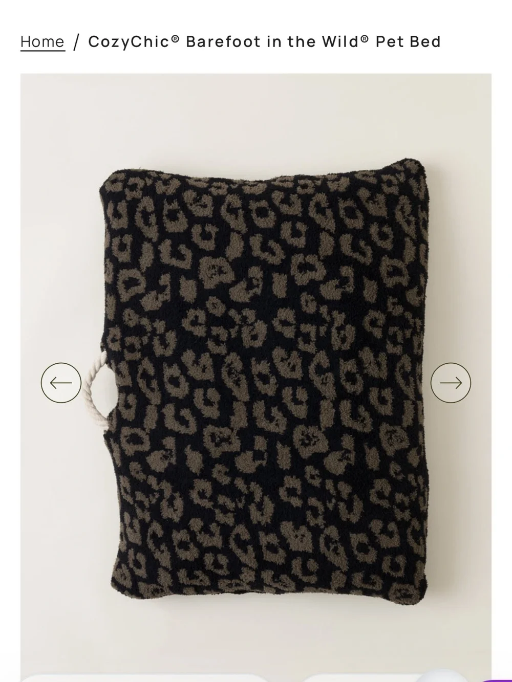 CozyChic Barefoot in the Wild Leopard Pet Bed - Black & Taupe